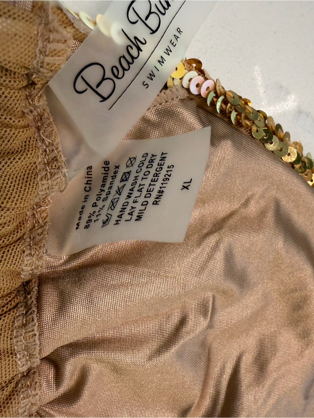 Beach Bunny Gold Sequin Bikini Set - Picture 4 of 5